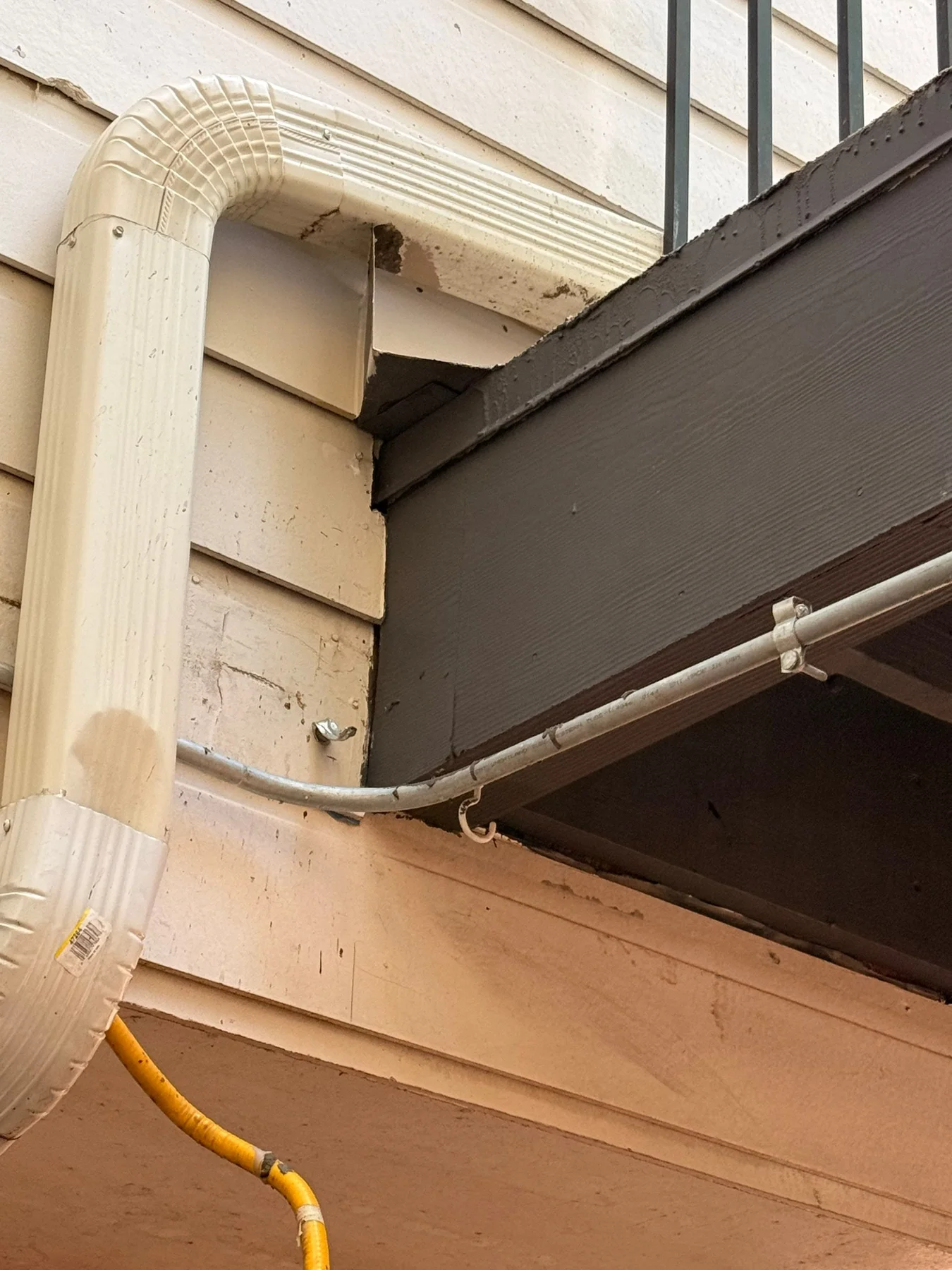 beam and ceiling detail beneath the balcony