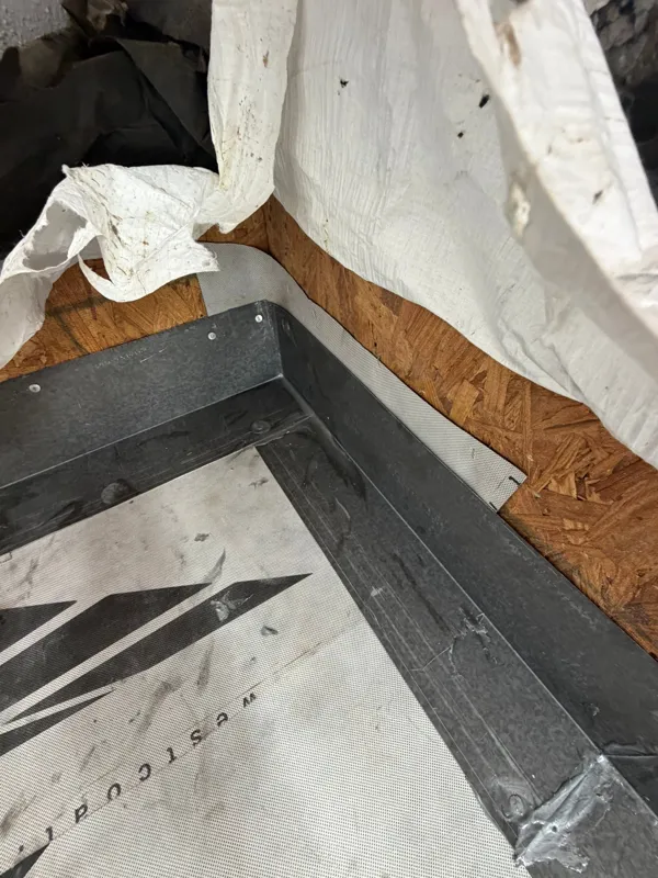 Exterior repair material and opened surface detail