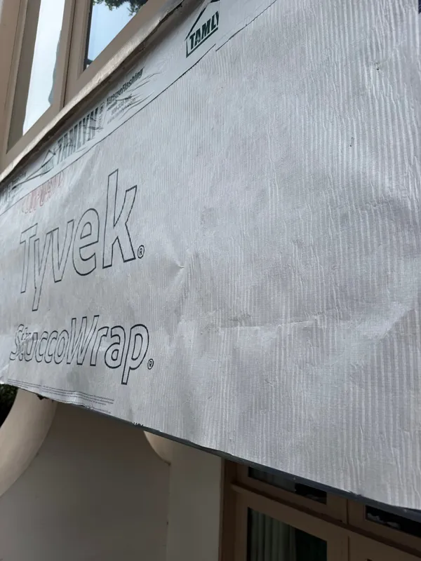 Exterior coating and trim during repair work