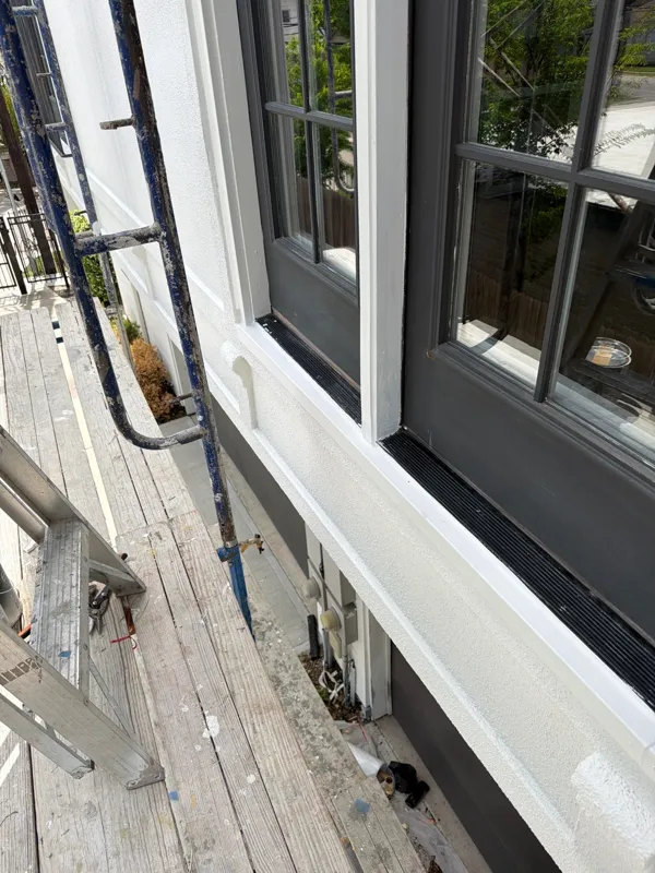 New exterior detail around the window surround