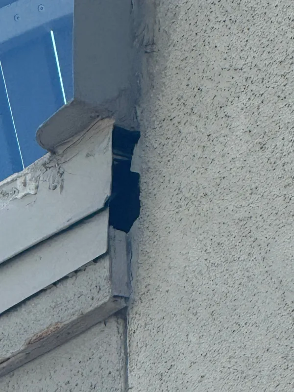 Wall finish beside an exterior opening